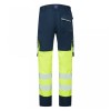 Leo Workwear Winsford Stretch Cargo Trousers Hi-Vis Yellow / Navy